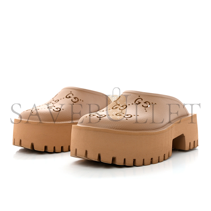 GUCCI PERFORATED G WOMEN'S PLATFORM SANDAL 663577